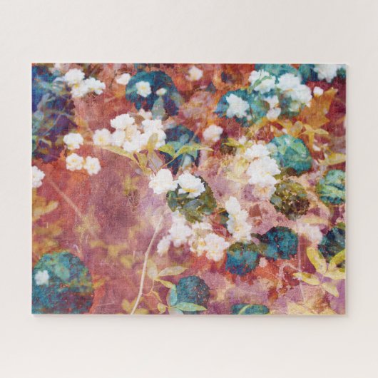 Coole, trendige Kunst der romantischen Blume Puzzle (Horizontal)