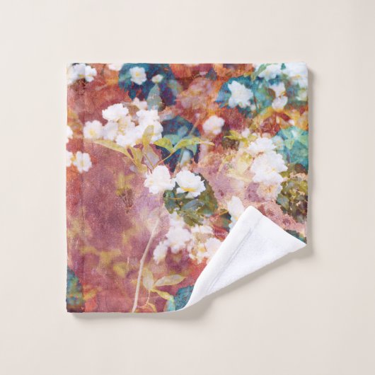Coole, trendige Kunst der romantischen Blume Waschlappen (Waschlappen)