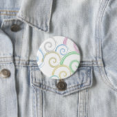 Coole, trendige, moderne Wellenwasser-Farbbürsten Button (Beispiel)