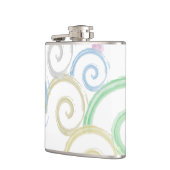 Coole, trendige, moderne Wellenwasser-Farbbürsten Flachmann (Links)