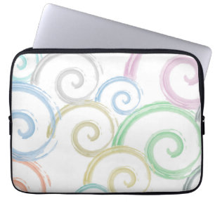 Coole, trendige, moderne Wellenwasser-Farbbürsten Laptopschutzhülle