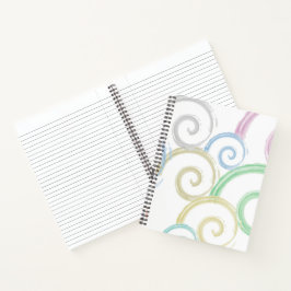 Coole, trendige, moderne Wellenwasser-Farbbürsten Notizblock