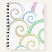 Coole, trendige, moderne Wellenwasser-Farbbürsten Notizblock (Vorderseite)