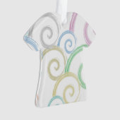 Coole, trendige, moderne Wellenwasser-Farbbürsten Ornament (Vorderseite)