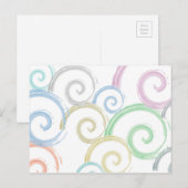Coole, trendige, moderne Wellenwasser-Farbbürsten Postkarte (Vorne/Hinten)
