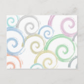 Coole, trendige, moderne Wellenwasser-Farbbürsten Postkarte (Vorderseite)