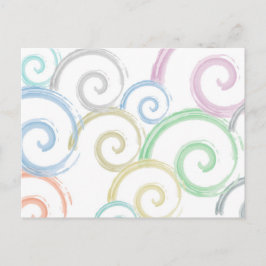 Coole, trendige, moderne Wellenwasser-Farbbürsten Postkarte