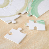 Coole, trendige, moderne Wellenwasser-Farbbürsten Puzzle (Seite)
