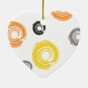 Coole, trendige, urbane, moderne Malpinselkunst Keramik Ornament