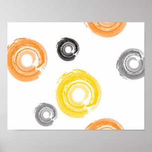 Coole, trendige, urbane, moderne Malpinselkunst Poster