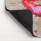 Coole trendige Vintage Aquarelllips Spritzer Mousepad (Ecke)