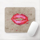 Coole trendige Vintage Aquarelllips Spritzer Mousepad (Mit Mouse)