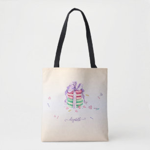 Coole trendige Wasserfarben-Macarons Tasche