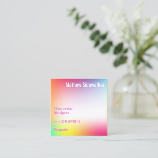 Coole Trends Quadratische Visitenkarte (Stehend Vorderseite)