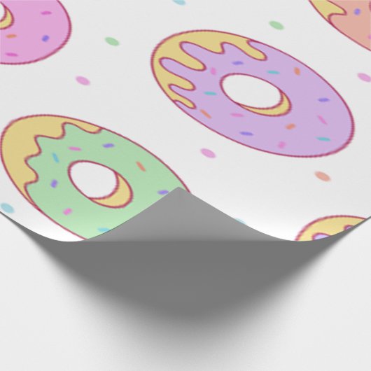 Coole trendy Colorful Donuts Geschenkpapier (Ecke)