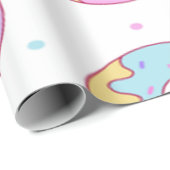 Coole trendy Colorful Donuts Geschenkpapier (Rolleneckpunkt)