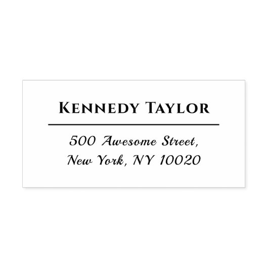 Coole Trendy Individuelle Name Script Rücksendeadr Permastempel (Design)