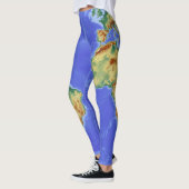 Coole trendy Karte des Weltmusters Leggings (Links)