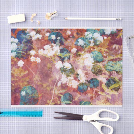 Coole, trendy Kunst des romantischen Blumenmusters Seidenpapier (Handwerk)