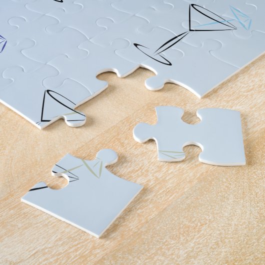 Coole Trendy Martini-Gläser Puzzle (Seite)