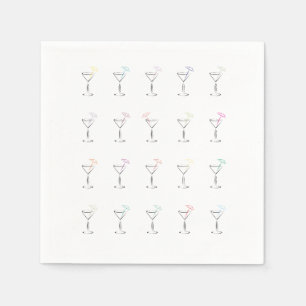 Coole Trendy Martini-Gläser Serviette