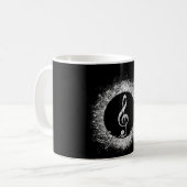 Coole trendy Music Treble Clef Glitzer Glitzern Kaffeetasse (Vorderseite Links)