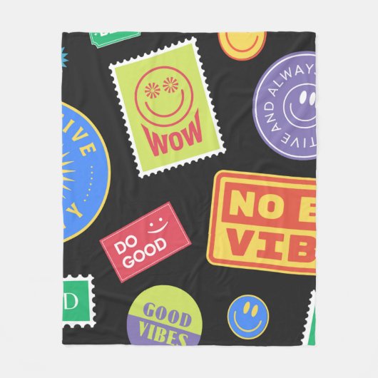 Coole trendy Patches Design. Abstrakter Hintergrun Fleecedecke (Vorderseite)
