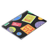 Coole trendy Patches Design. Abstrakter Hintergrun Notizblock (Linke Seite)