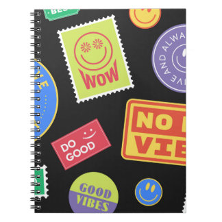 Coole trendy Patches Design. Abstrakter Hintergrun Notizblock