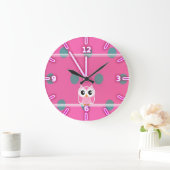 Coole trendy Polka Dosen mit Niedlichem Schüssel Große Wanduhr (Zuhause)