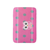 Coole trendy Polka Dots mit Niedlichen, Personalis Badematte (Vorderseite Vertikal)
