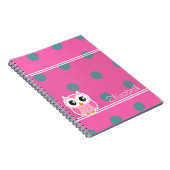 Coole trendy Polka Dots mit Niedlichen, Personalis Notizblock (Rechte Seite)