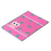 Coole trendy Polka Dots mit Niedlichen, Personalis Notizblock (Linke Seite)