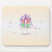 Coole trendy Watercolor Macarons Mousepad (Vorne)