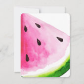 Coole Trendy Watercolor-Wassermelone Dankeskarte (Rückseite)