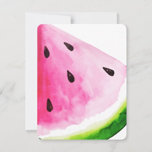 Coole Trendy Watercolor-Wassermelone Dankeskarte (Rückseite)