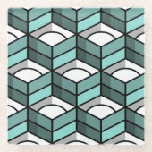 Coole Treppenführung 3-dimensionales Muster Glasuntersetzer (Vorderseite)