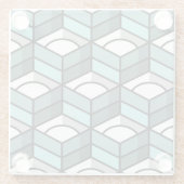 Coole Treppenführung 3-dimensionales Muster Glasuntersetzer (Rückseite)