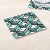 Coole Treppenführung 3-dimensionales Muster Rechteckiger Pappuntersetzer (angewinkelt)