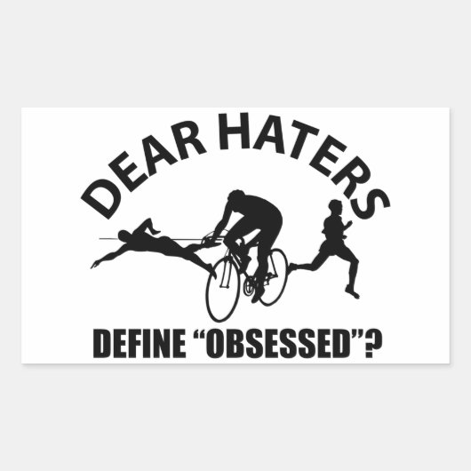 Coole TRIATHLON-Designs Rechteckiger Aufkleber (Vorderseite)