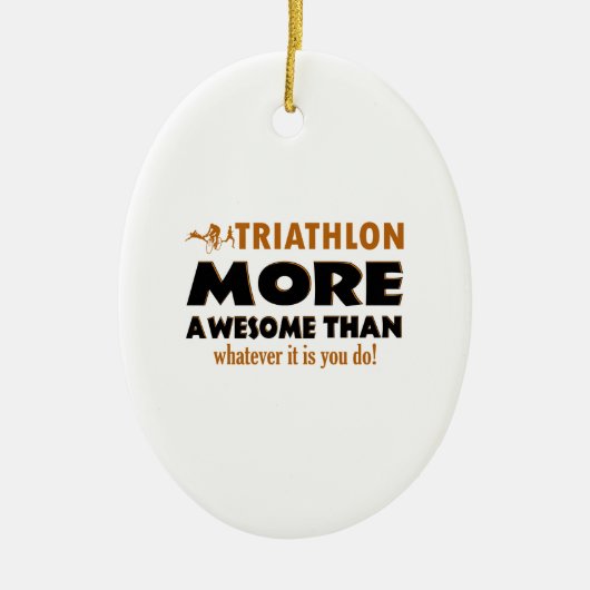 Coole Triathlonentwürfe Keramikornament (Vorne)