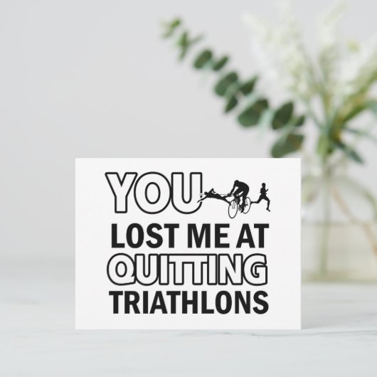 Coole Triathlons Postkarte (Stehend Vorderseite)