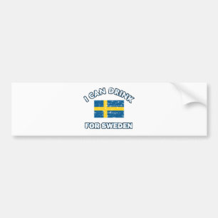 Coole trinkende Entwürfe Schwedens Autoaufkleber