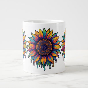 Coole Trippy-Sonnenblume Jumbo-Tasse
