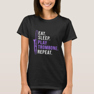 Coole Trombone Art Silhouette Funny Brass Slogan T T-Shirt