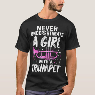 Coole Trompete für Mädchen Marching Band Trompeten T-Shirt