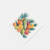 Coole Tropenfrüchte Geburtstagsparty Serviette (Ecke)