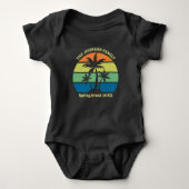 Coole Tropical Beach Trip Palmen Baby Strampler (Vorderseite)