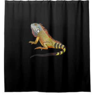 Coole tropische Iguana-Eidechse, Haustiergeschenk Duschvorhang