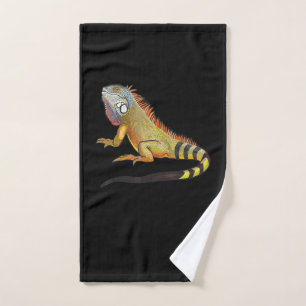 Coole tropische Iguana-Eidechse, Haustiergeschenk Handtuch